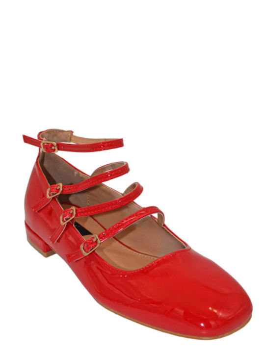 Morena Spain Patent Leather Ballerinas Red