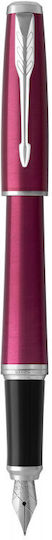 Parker Urban Core Vibrant Πένα Γραφής Medium Μωβ με Μπλε Μελάνι