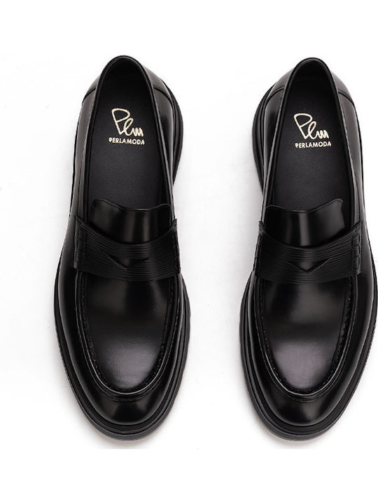 Δερμάτινα Ανδρικά Loafers σε Μαύρο Χρώμα