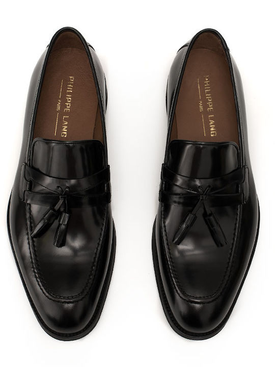 Δερμάτινα Ανδρικά Loafers σε Μαύρο Χρώμα