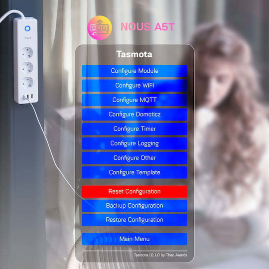 Smart Power Strip 3 Sockets 3 Usb Ports Nous Tasmota A5t