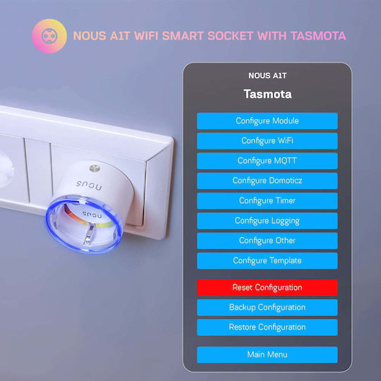 Smart WLAN-Steckdose Energieverbrauchsüberwachung Nous A1t Tasmota 4 Stück