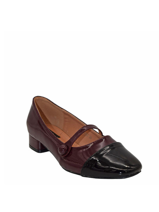 Morena Spain Patent Leather Burgundy Low Heels