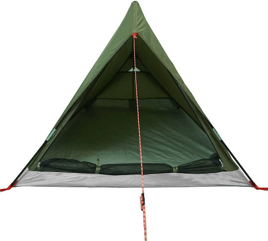 vidaXL Summer Camping Tent A-Frame Green for 2 People 212x132x90cm