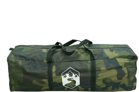 vidaXL Camping Tent Igloo Khaki 3 Seasons for 4 People 268x210x140cm camouflage