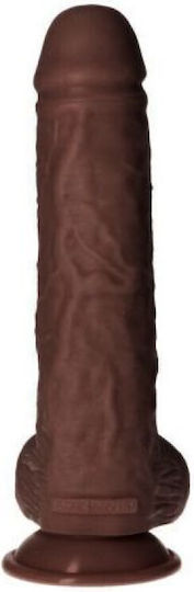 Toyz4lovers Bruto Glass Dildo with Balls and Suction Cup Brown 31cm