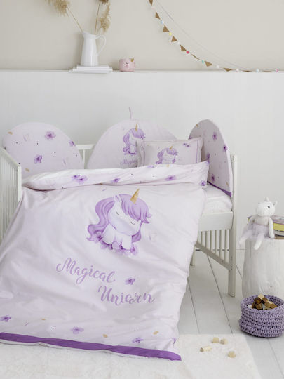 Nima Crib Bumpers Classic Inside Lilac 40x200cm