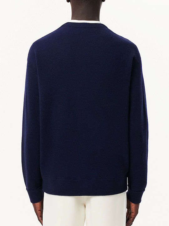 Cardigan Tricotat pentru Bărbați cu Nasturi Navy Blue