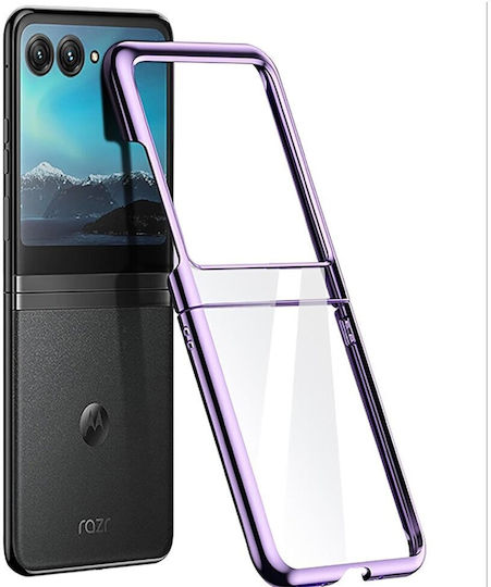 Motorola Razr 50 Ultra Electro Rahmen Transparent Violett Hülle