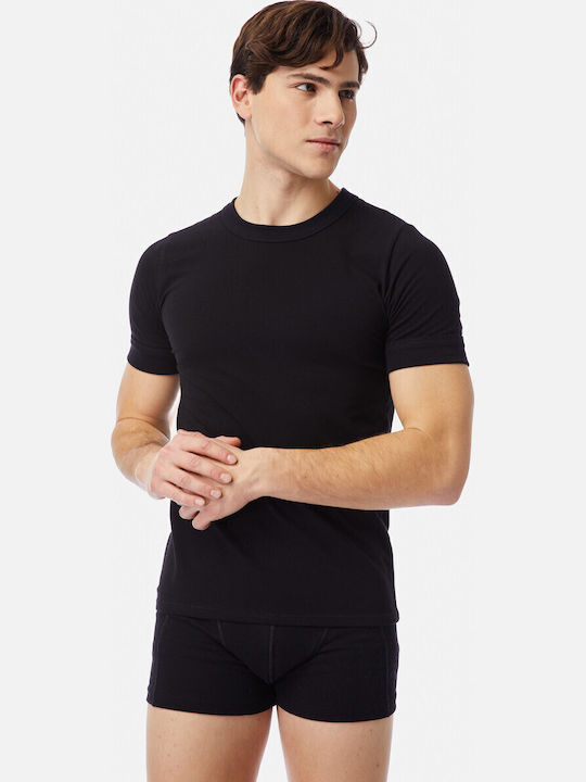 Men's Undershirts Short-sleeved Black/Grey 2Pack