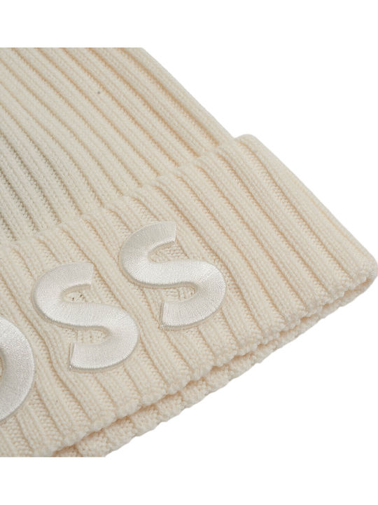 Beanie Γυναικείος Σκούφος Πλεκτός σε Εκρού χρώμα