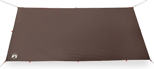 vidaXL Shade Sail Кафяв С парчета & с PU покритие 3.06x4.06m 62гр/кв.м