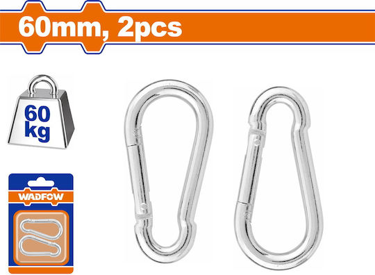 Wadfow Set of Mountaineering Hooks Nickel 60mm 2pcs Wql2k03