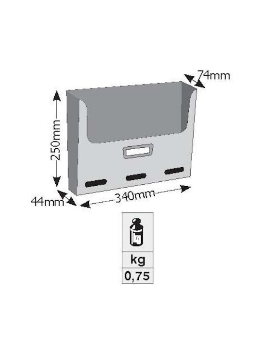 Viometal Κουτί Εντύπων Inox σε Λευκό Χρώμα Viometal Κουτί Εντύπων Inox σε Λευκό Χρώμα