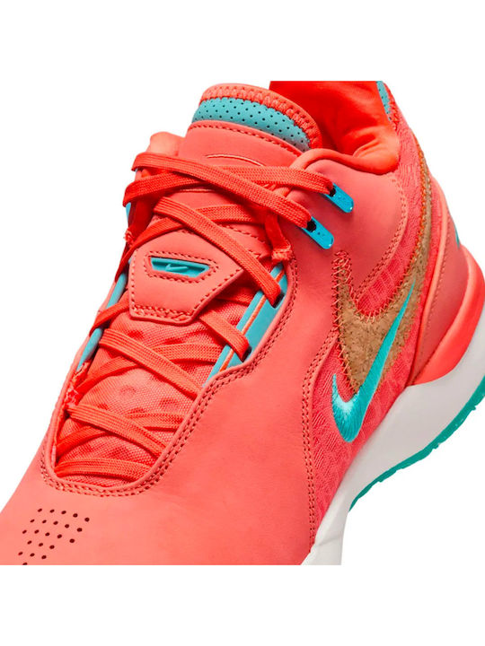 LeBron NXXT Gen AMPD Low Basketball Shoes Mineral Blue / Light Wild Mango / Sail