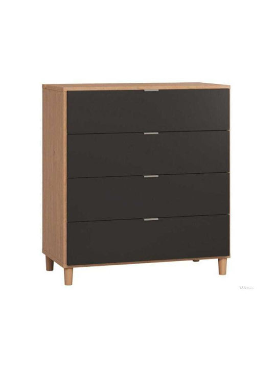 Kinderkommode mit 4 Schubladen 90x40x99cm
