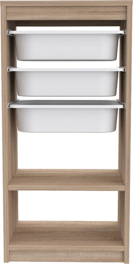 Kids Chest of Drawers with 3 Drawers 45.5x30x92cm