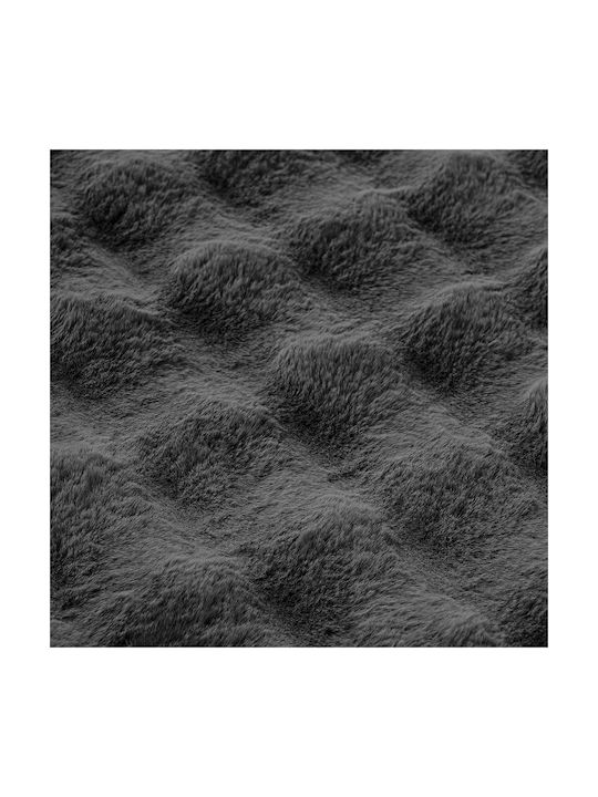 Beauty Home 9650 Anti-slip Rug Round Shaggy Charcoal