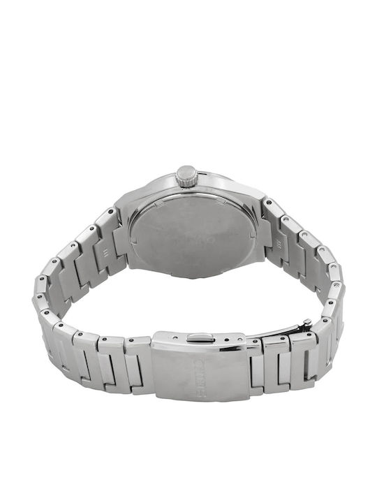 Seiko Classic Γυναικείο Ρολόι 34mm Μπαταρίας με Ασημί Μεταλλικό Μπρασελέ