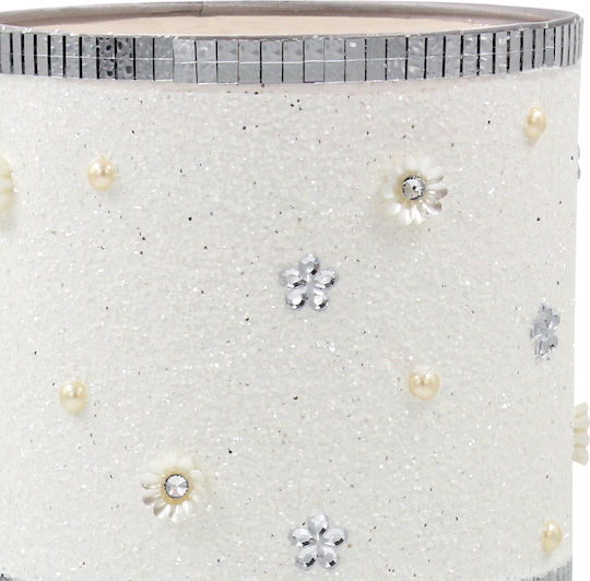 Keskor Ceramic Table Lamp for Socket E14 with White Shade and Base