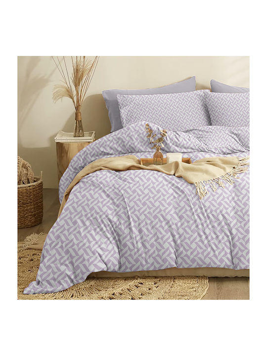 Cokitex Σετ Σεντόνια King Size 260x280εκ. Marta Wind Purple 4τμχ