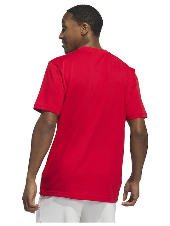 adidas Hoops Emblem T-shirt Red