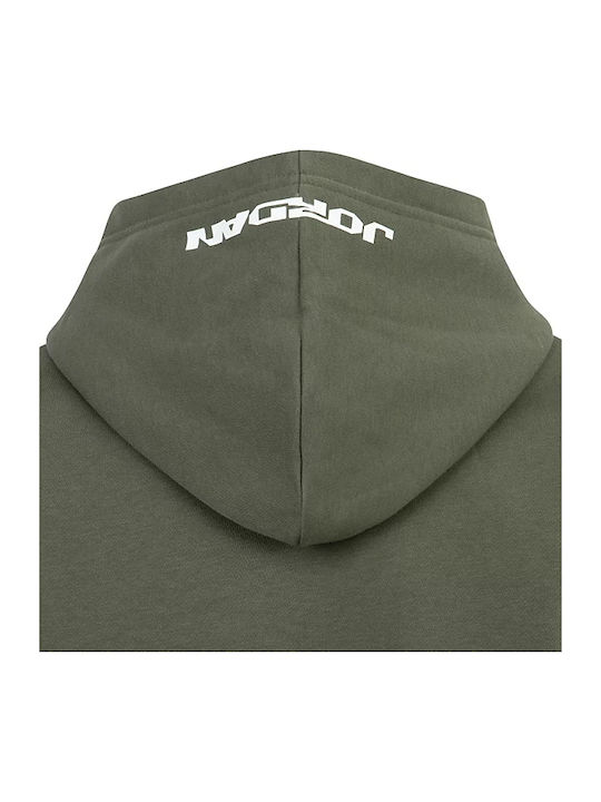 Fleece Παιδικό Φούτερ με Κουκούλα και Τσέπες Πράσινο Flight Mvp