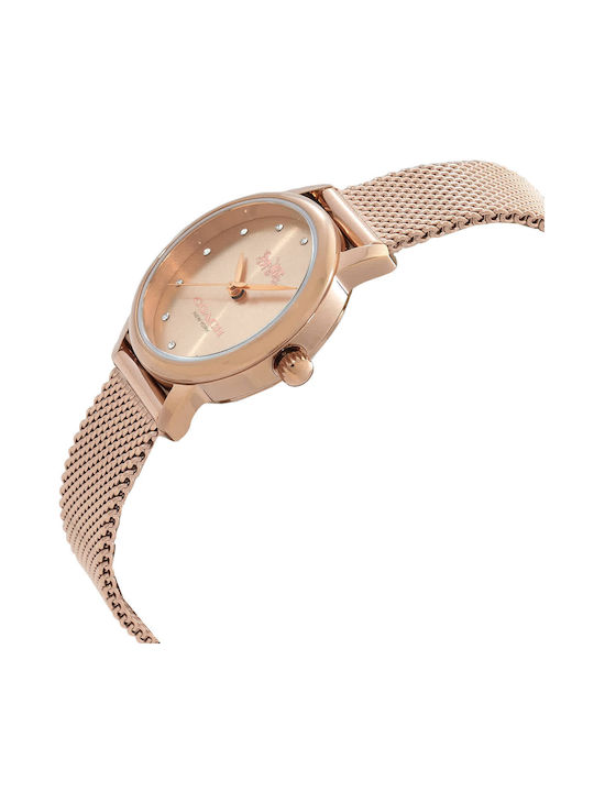 Coach Grand Watch with Pink Gold Metal Bracelet