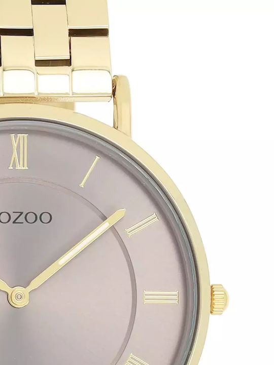 Oozoo Vintage Womens Watch 36mm Battery with Gold Stainless Steel Bracelet
