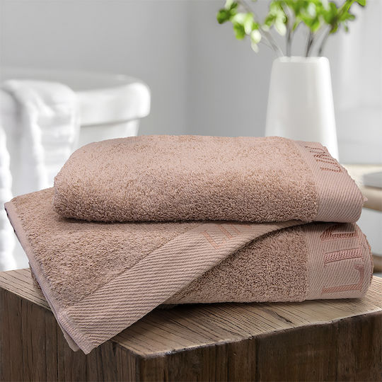 Lino Home Badehandtuch Brandy 80x150εκ. Pudra Gewicht 650gr/m²