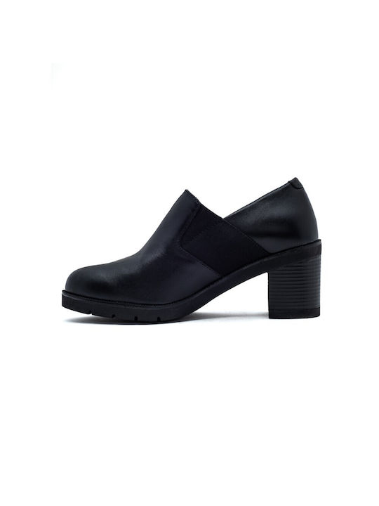 Leder Stiefeletten Damen Schwarz