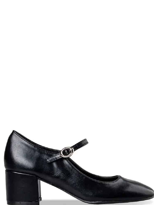 Envie Shoes Synthetic Leather Black Medium Heels