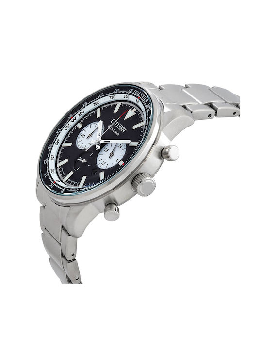 Citizen Eco-drive Watch Chronograph Battery with Silver Metal Bracelet