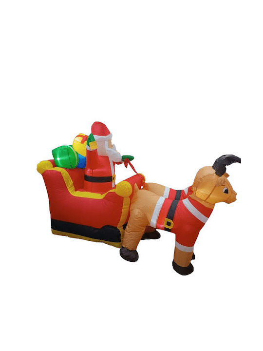 Leuchtender Dekorativer Weihnachtsmann Aufblasbarer Elektrisch 220x150x80cm