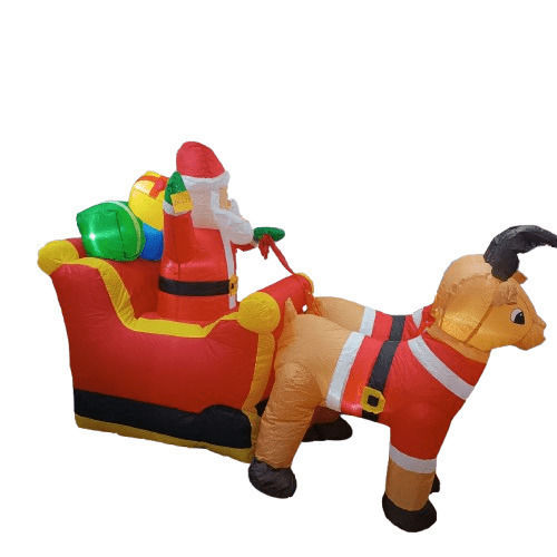 Inflatable Illuminated Santa Claus Electric in Sleigh 220x150x80cm