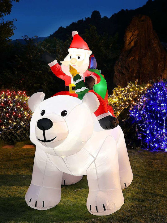 Inflatable Illuminated Santa Claus Electric Beige 180x130x80cm