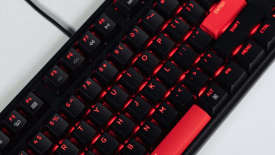 Keychron C3 Pro C3P-H1 Gaming Mechanical Keyboard Tenkeyless with Custom Red Switches and Illuminated Keys (English US)