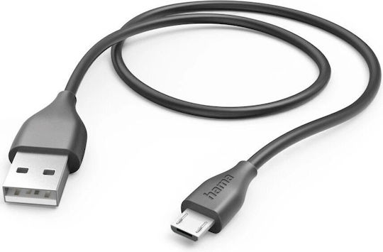 HAMA Редовен USB 2.0 към Микро USB Кабел Черен 1.5м 00201586 1 Брой