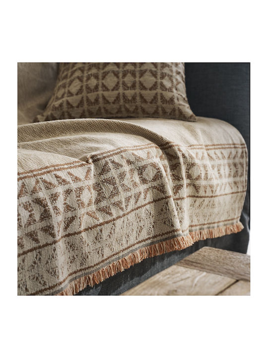 Gofis Home Indira Ριχτάρι Πολυθρόνας Chenille 180x180εκ. Grain Beige 258/04 2007258104007
