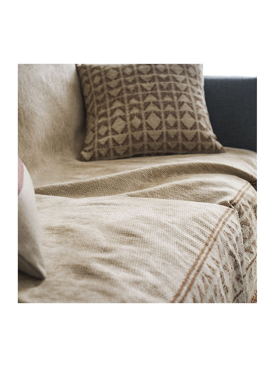 Gofis Home Indira Ριχτάρι Πολυθρόνας Chenille 180x180εκ. Grain Beige 258/04 2007258104007