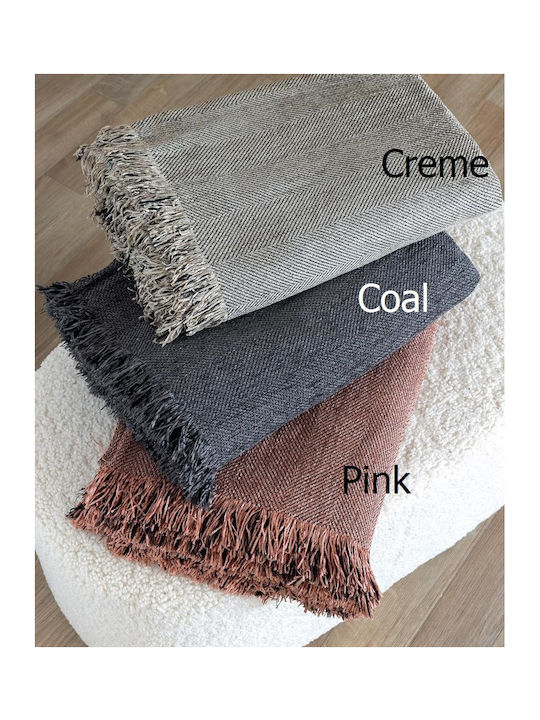 Palamaiki Dora Ριχτάρι Τετραθέσιου Καναπέ Chenille 180x320εκ. Pink