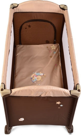 Cangaroo Sleepy Кошара За Игра 2 Нива с Маса За Повиване и Матрак Бежова 120x77см