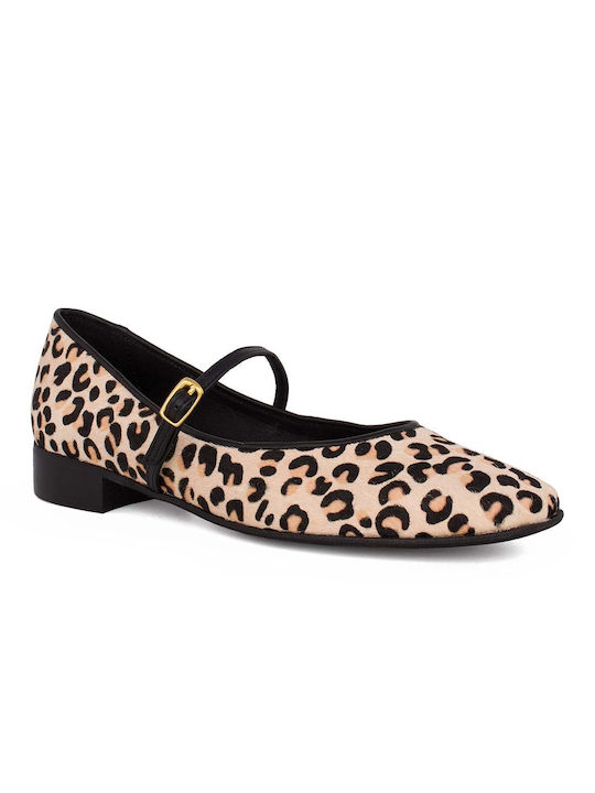 Komis & Komis Leather Leopard Ballerinas Leopard