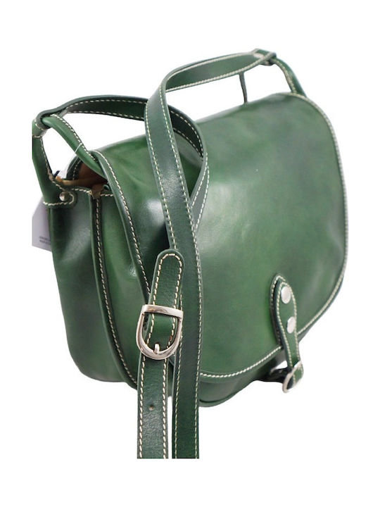 Leder Damentasche Schultertasche Grün