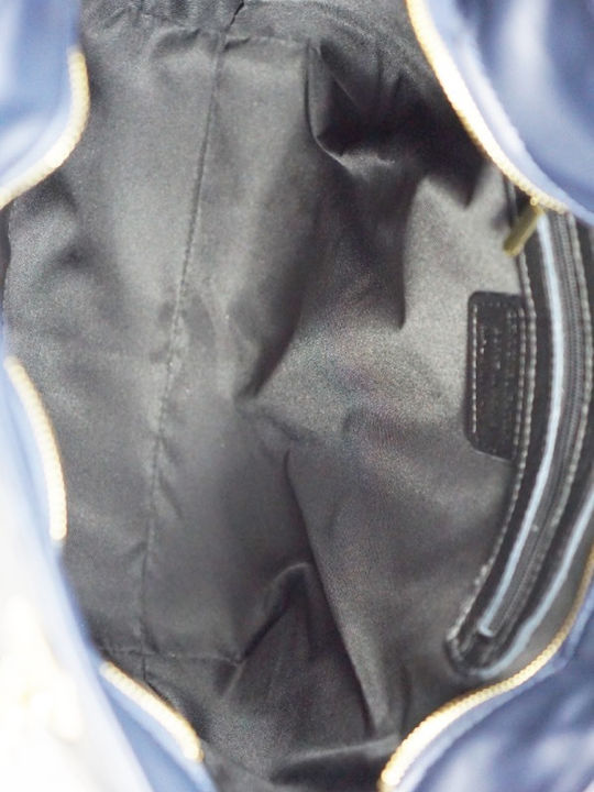 Leder Damentasche Schultertasche Blau