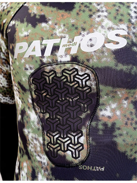 Pathos Medi Divisible Wetsuit Shaved with Chest Pad for Speargun Green Camouflage 3mm