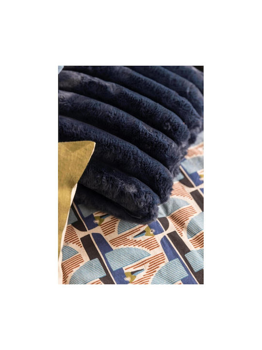 Vivaraise Vivaraise Sofa Cushion Alice Furry Marine 45x45cm