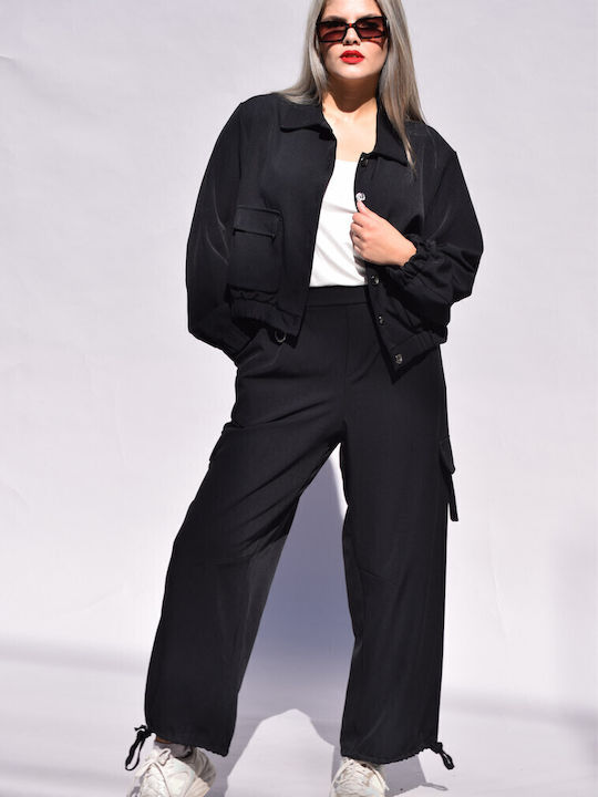 Women's Black Set with Pants with Elastic