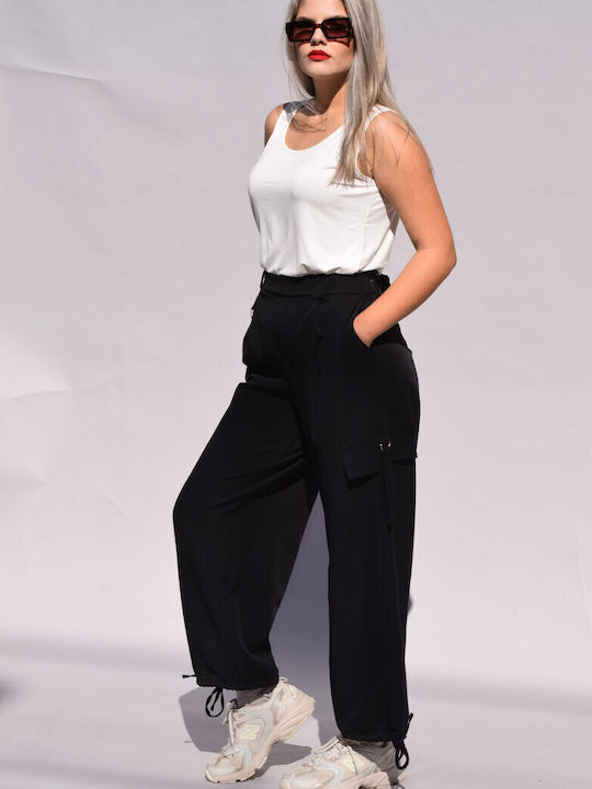Women's Black Set with Pants with Elastic