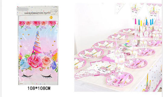 Spring Party-Tischdecke Einhörner Kunststoff 180x108cm SDS-25398